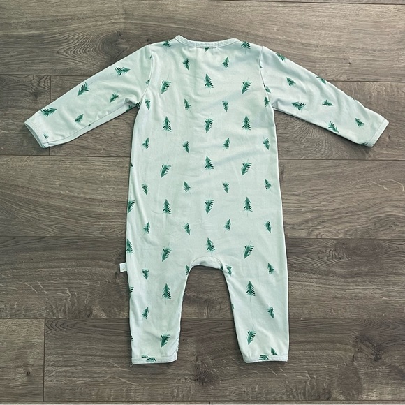 Baby Goosebumps Evergreen Christmas Trees Modal Coverall Romper - Picture 2 of 6